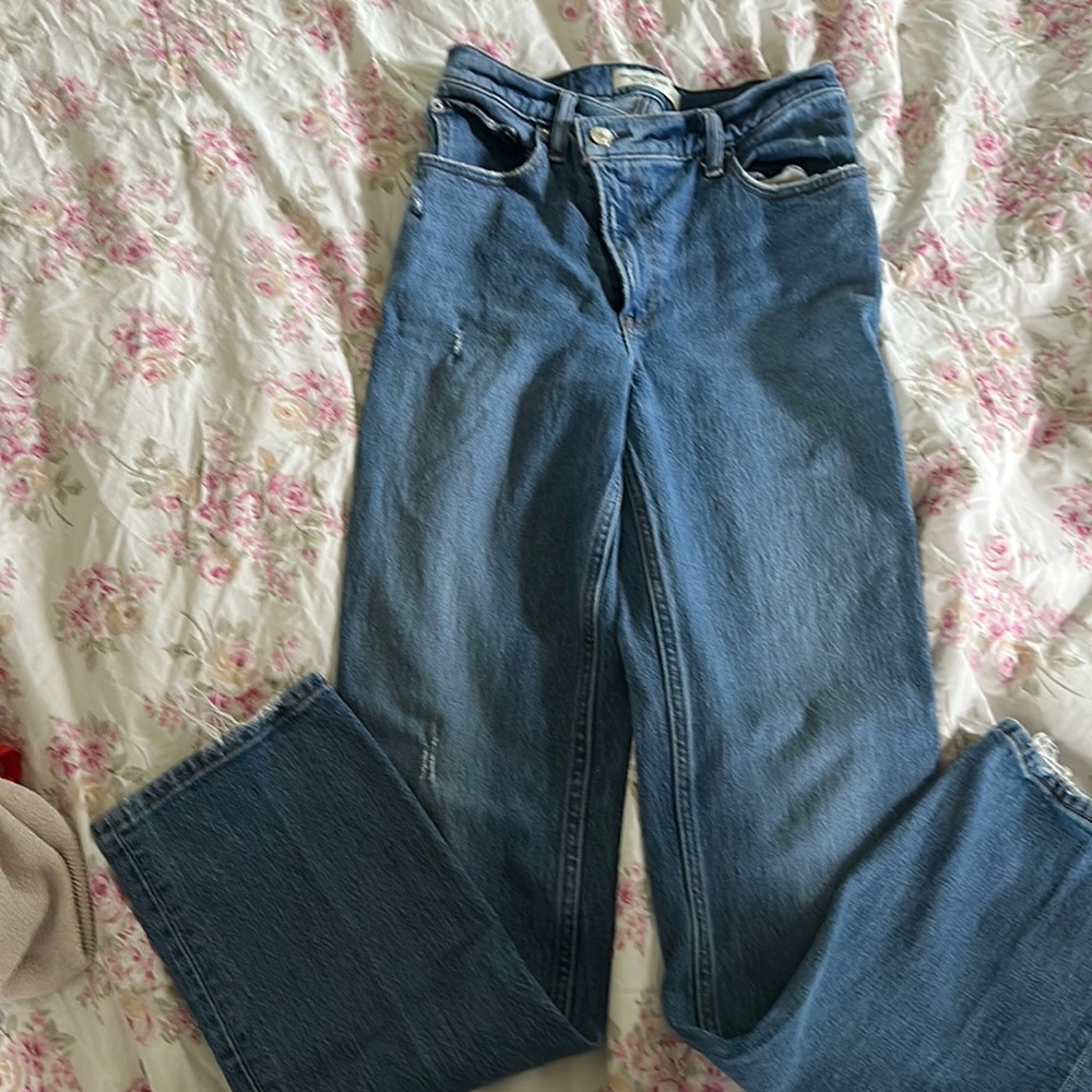 Abercrombie cross button 90’s straight ultra high rise